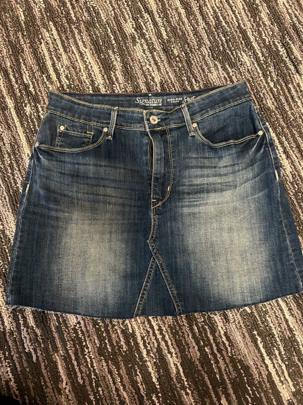 Levi Strauss Signature Denim Mini Skirt - Faded Blue Wash